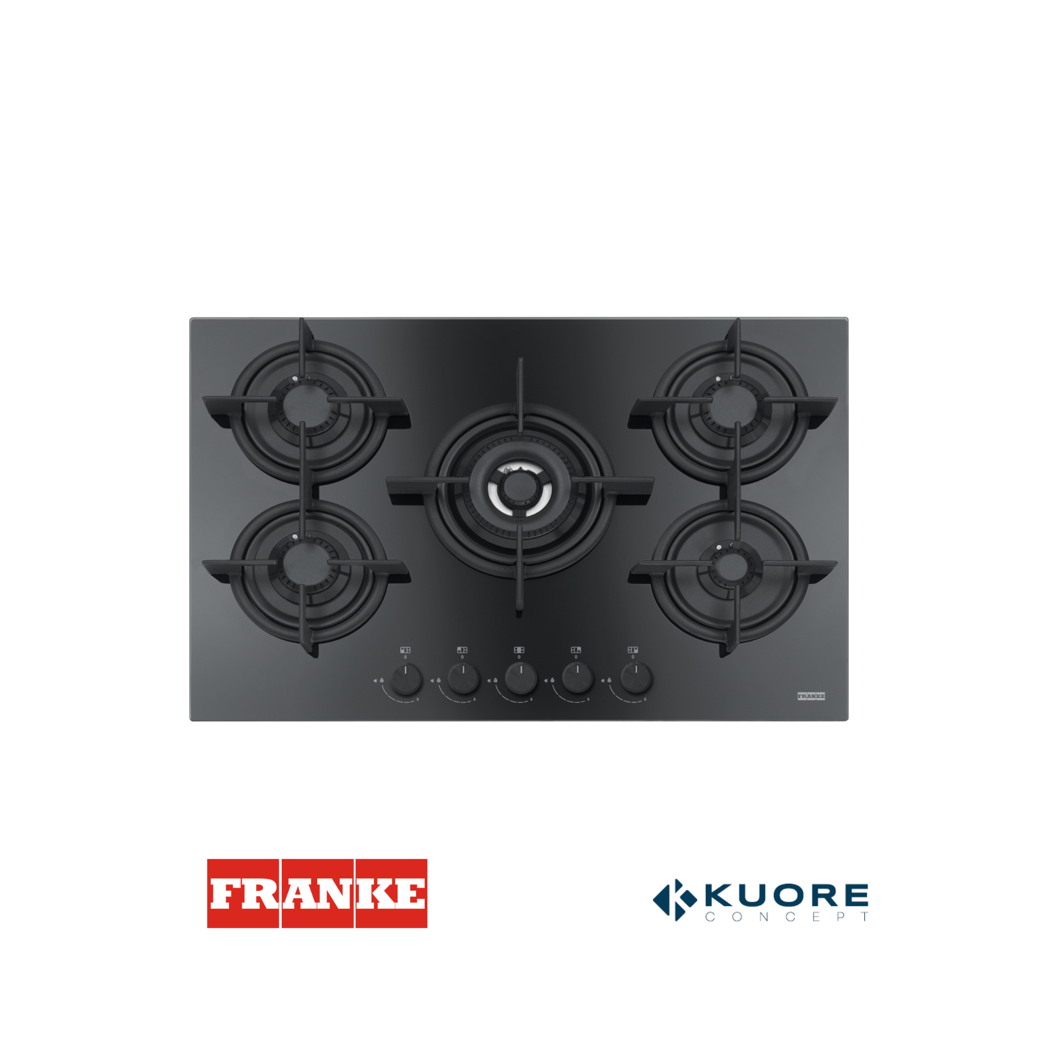 FRANKE - Estufa a gas cristal negro de 75cm - FHCR 755 4GTC HE BK C- 1060374283