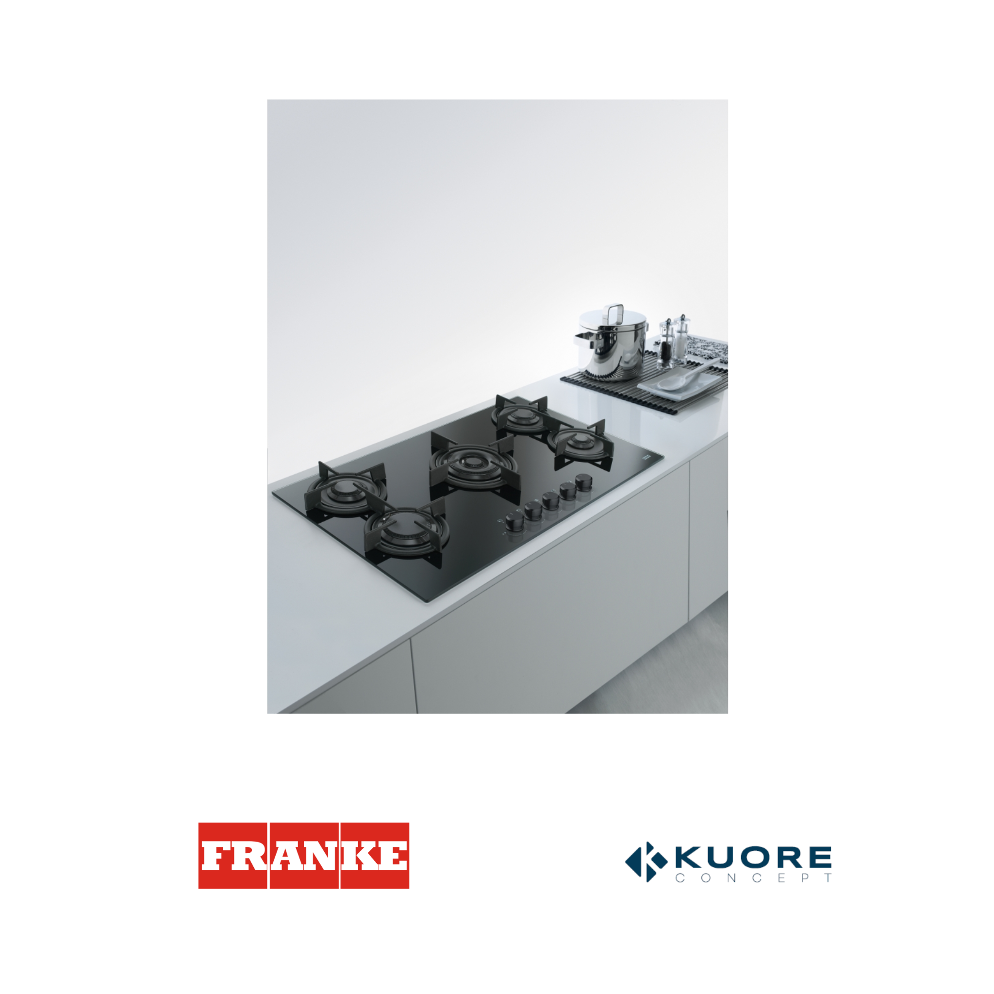 FRANKE - Estufa a gas cristal Negro de 90cm - FHCR 905 4G TC HE BK C - 1060374288