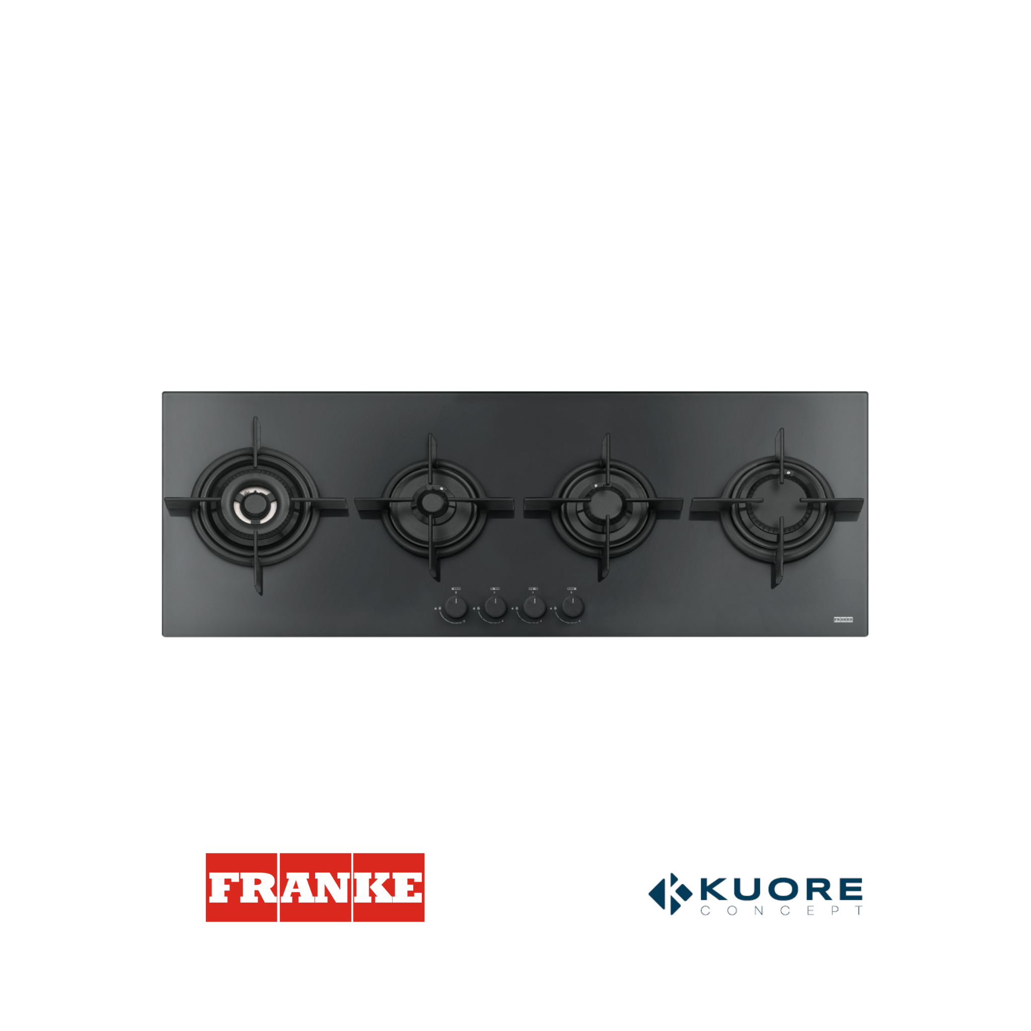 FRANKE - Estufa a gas cristal negro de 120cm - FHCR1204 3G TC HE BK C- 1060374292