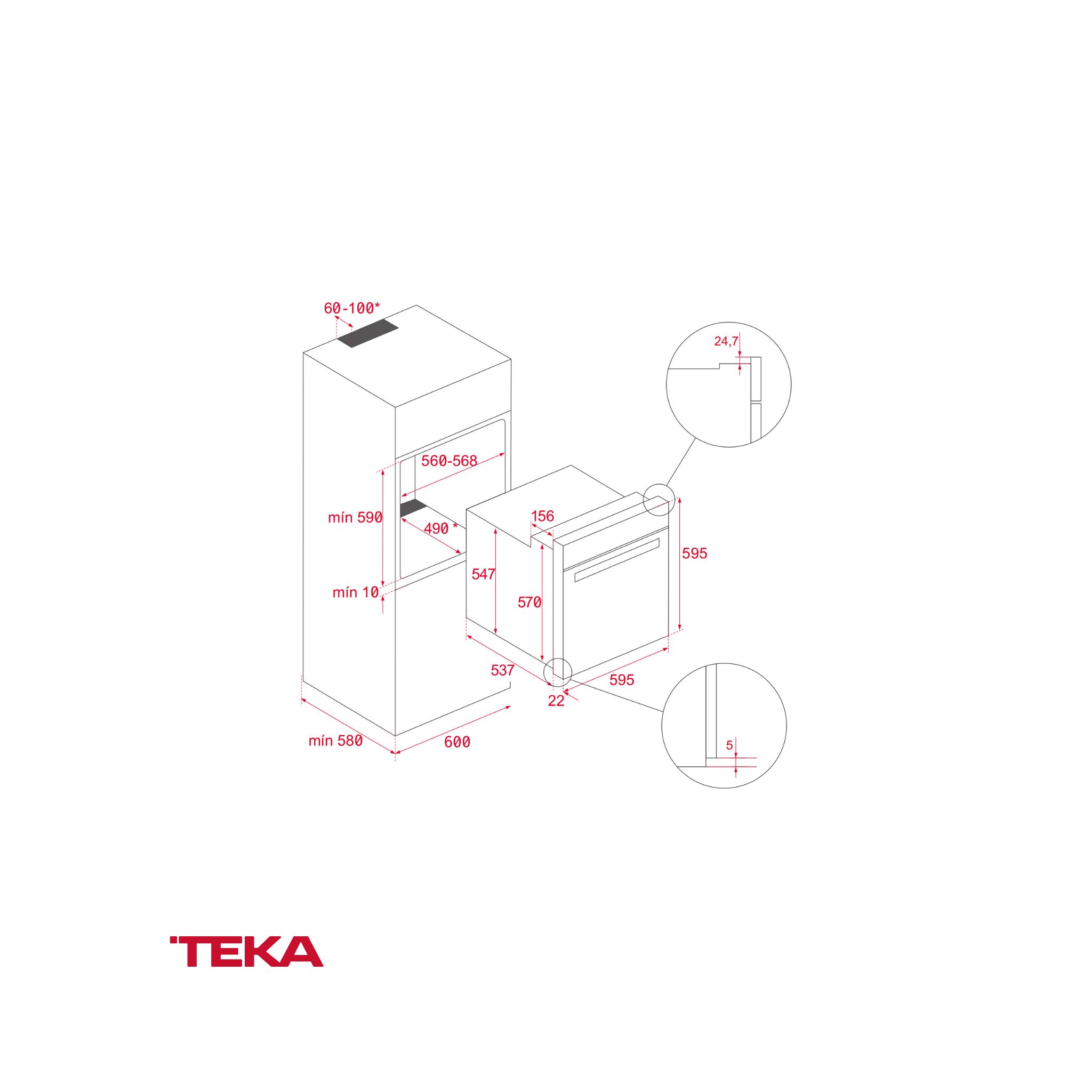 TEKA - Horno Multifunción; HB605 SS - 111020062