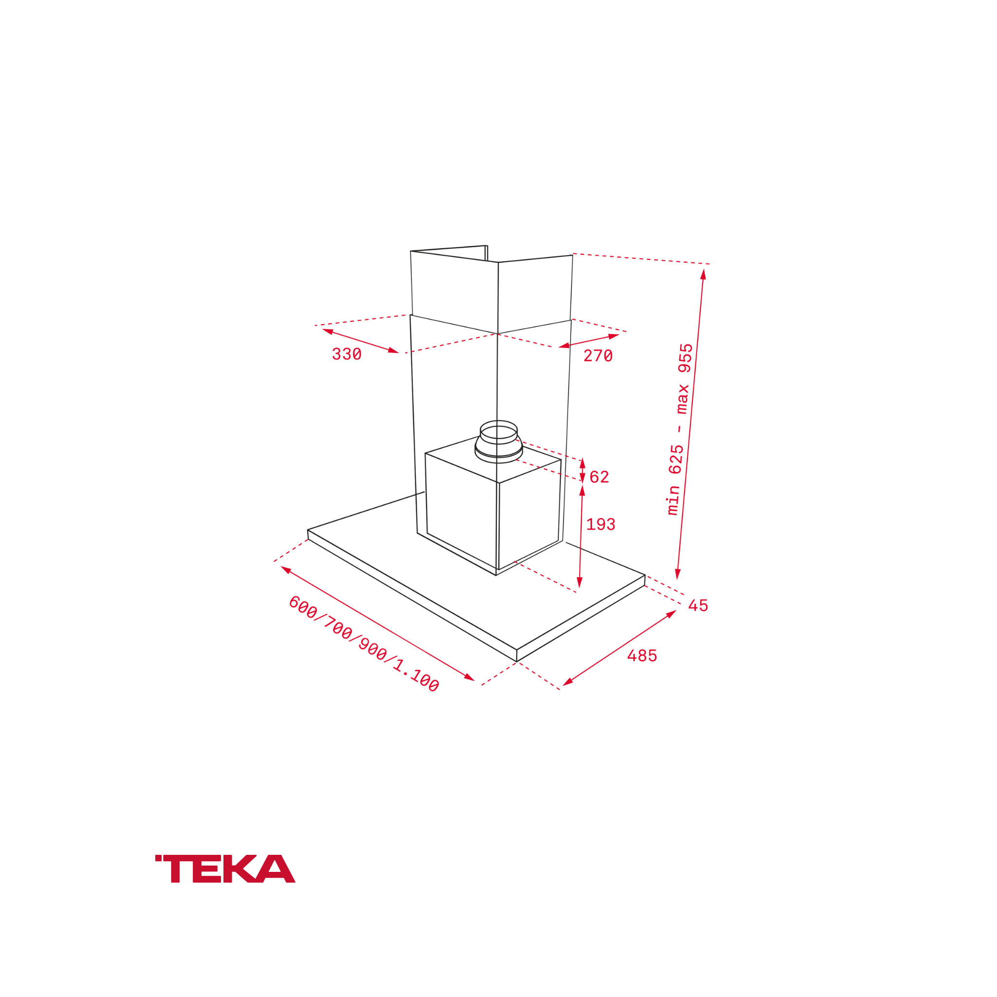 TEKA - Campana de pared 90cm DPL 980   - 112960004