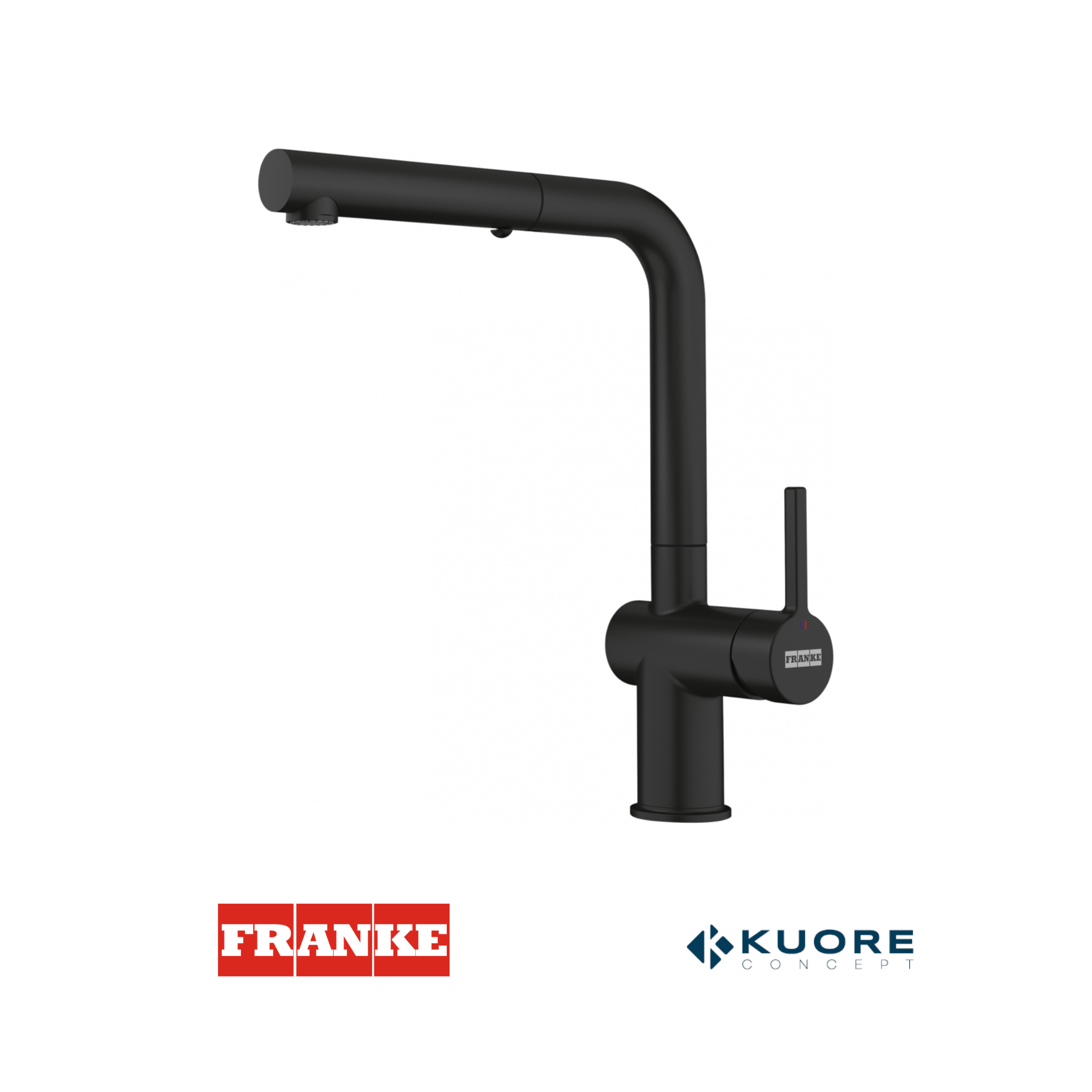 FRANKE - Grifo mezclador extraíble - ACTIVE DOCCIA NEGRO MATE - 1150653382
