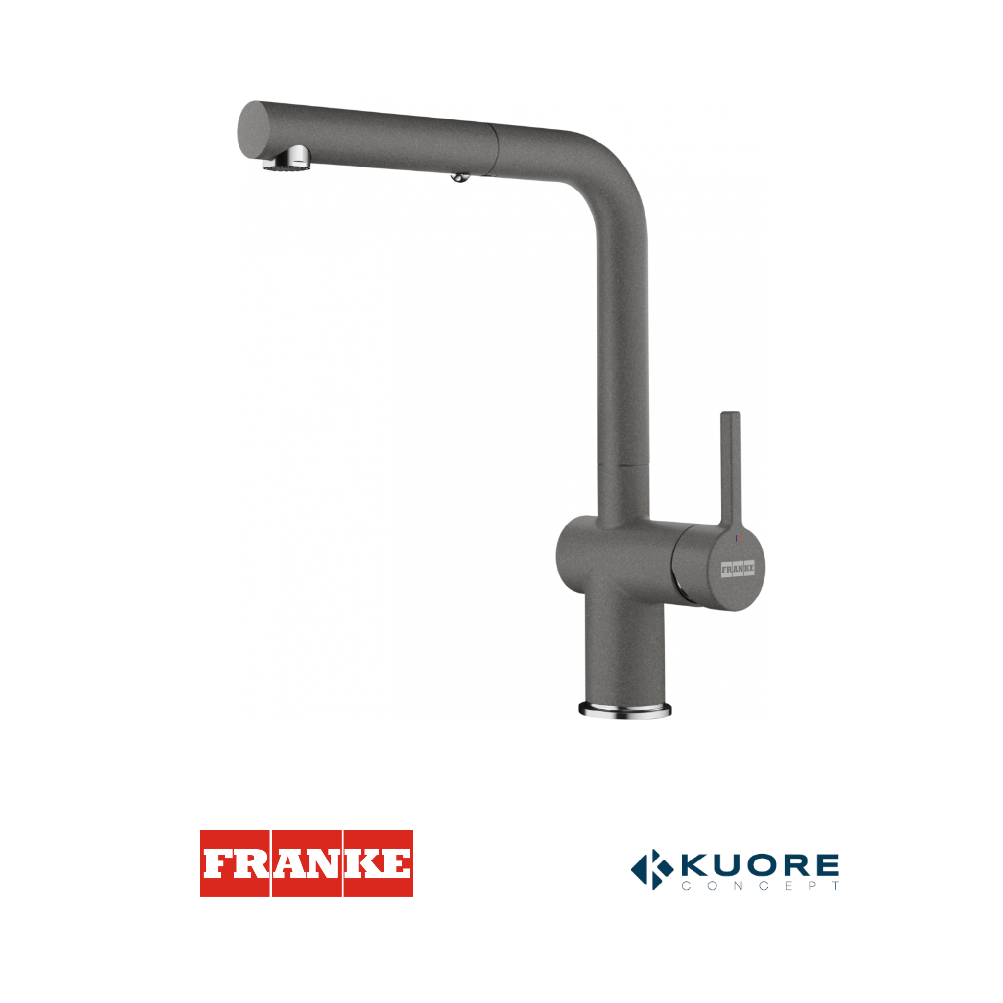 FRANKE - Grifo mezclador extraíble - ACTIVE DOCCIA GRIS PIEDRA - 1150653385