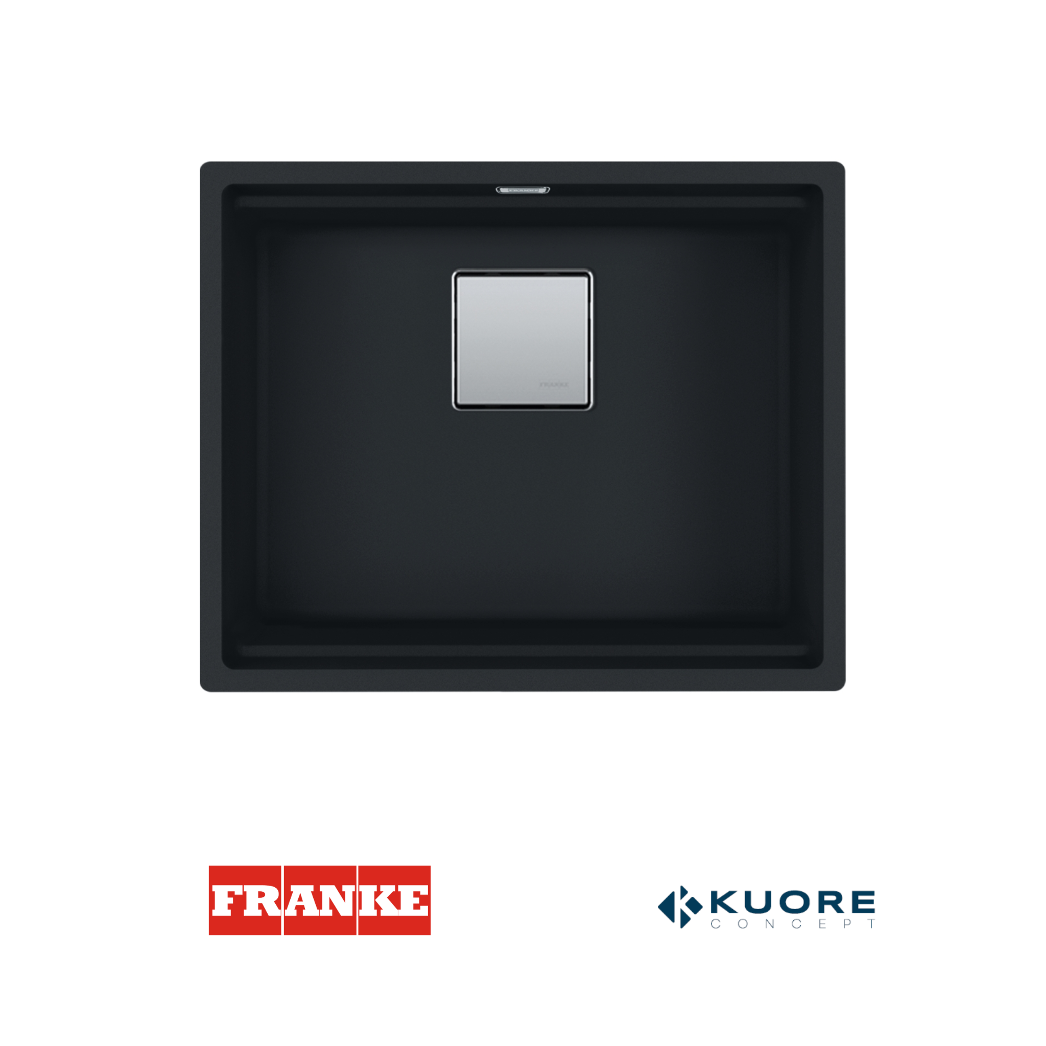 FRANKE- Poceta sintética kubus 2 - KNG 110-52 NEGRO MATE 1250630924