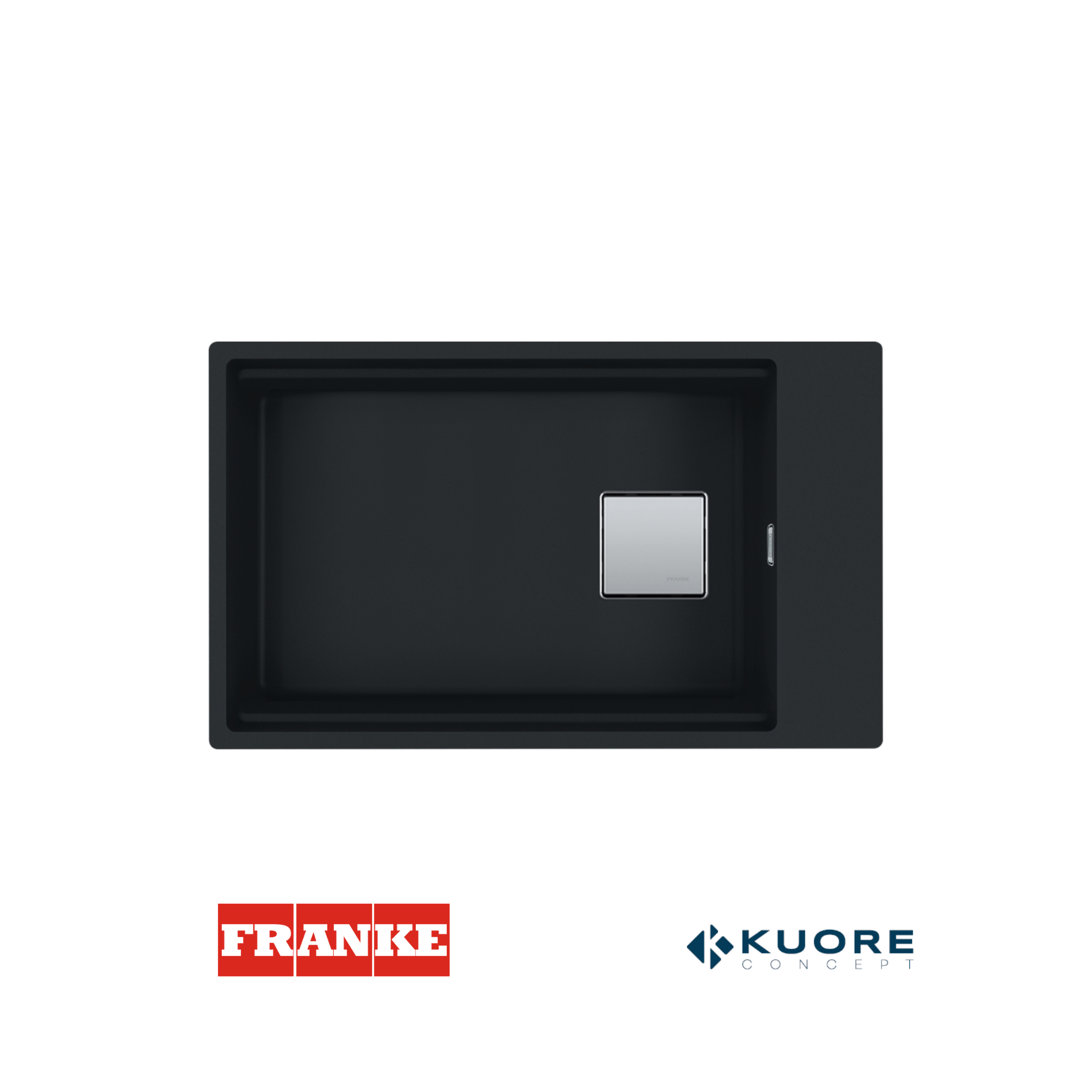FRANKE - Poceta sintética kubus 2: KNG 110-62 Negro Mate - 1250630925