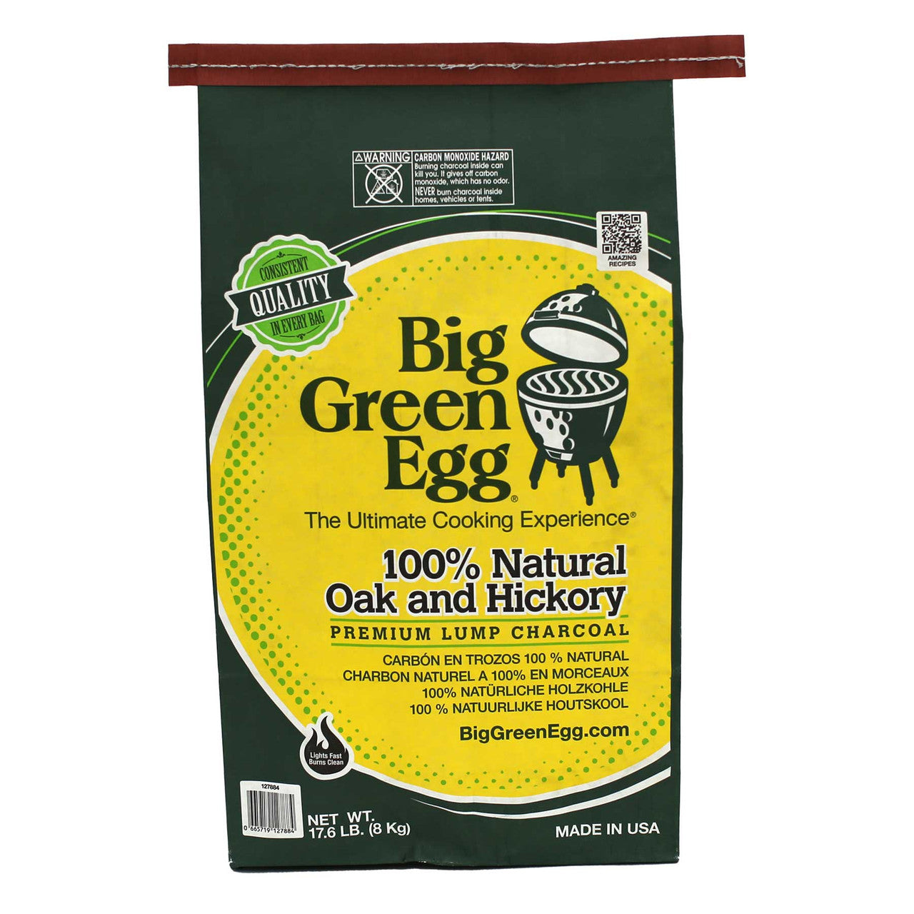 BIG GREEN EGG - BGE Carbón Natural Oak Hickory (US) 8KG - 127884