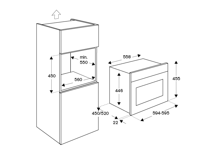 BERTAZZONI - Horno Moderno Combi 60x45Cm, Microondas, Pantalla TFT - Color Acero - F457MODMWTX-60