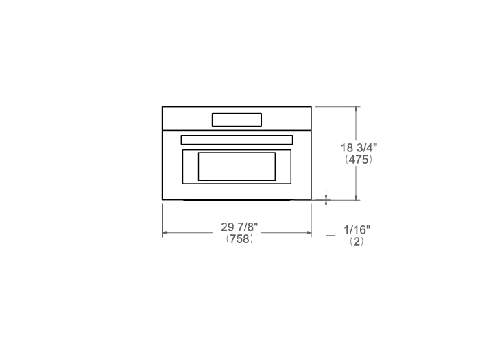 BERTAZZONI -Horno Professional microondas combi 75cm Acero - PROF30SOEX