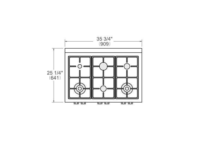 BERTAZZONI - Rangetop 36 Pulgadas Gas Natural & Propano - PROF366RTBXT