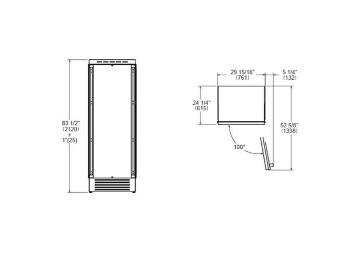 BERTAZZONI -  Refrigerador panelable 75cm - LRD755UBRPTT