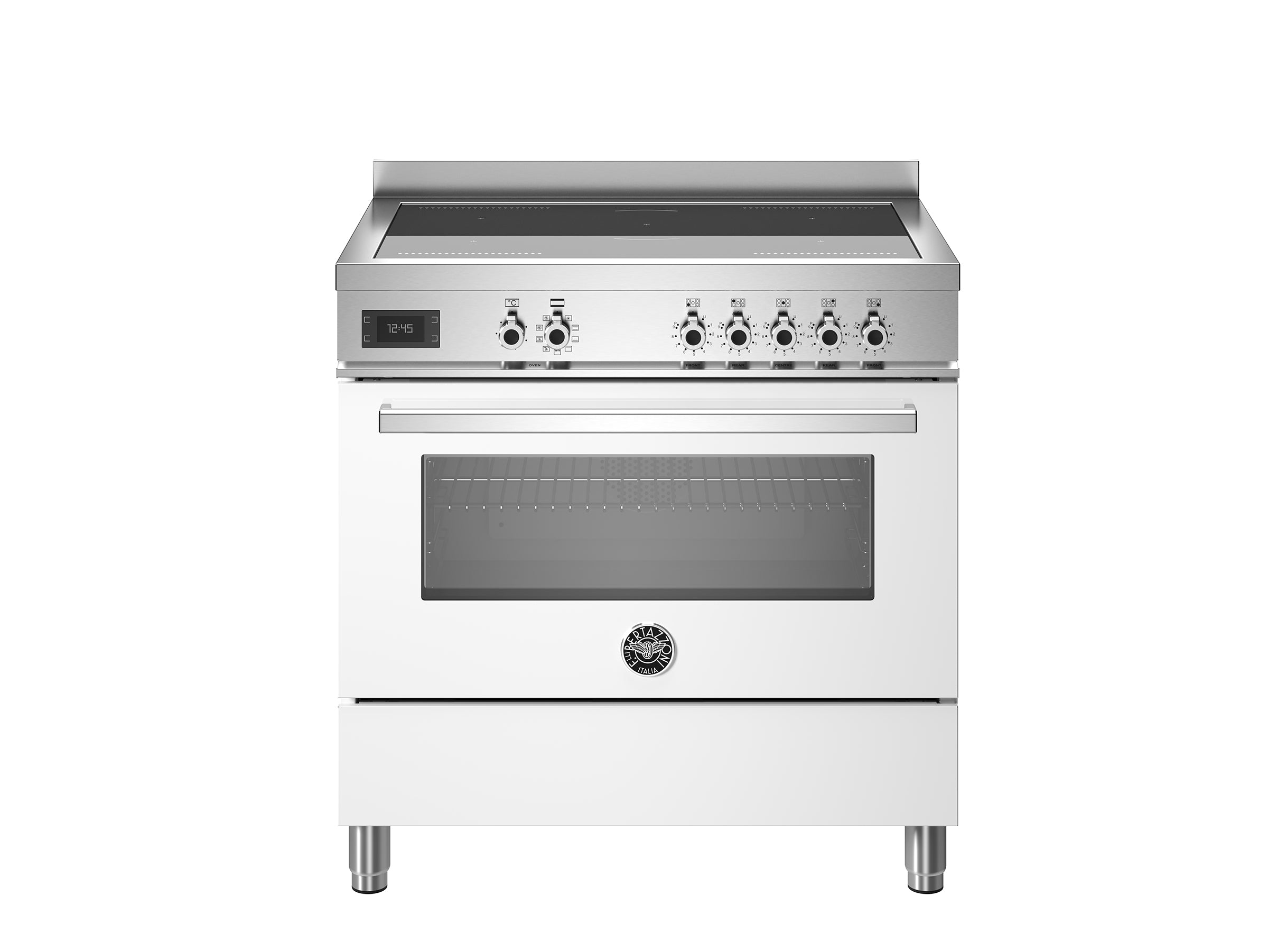 BERTAZZONI -Cocina Con Inducción 5 Zonas 2 Flex & Horno Multifunción 90CM Blanco 220V  - PRO95I1EBIT