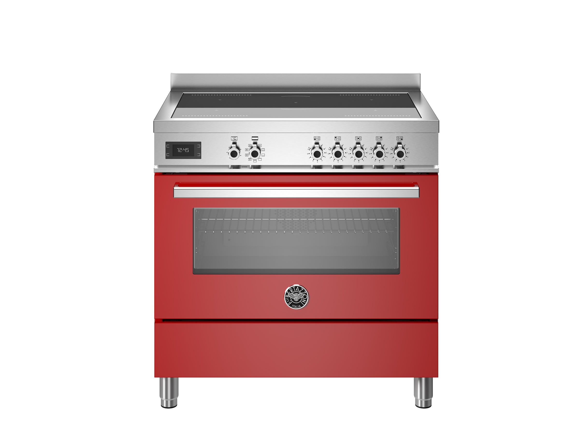 BERTAZZONI - Cocina De Inducción 5 Zonas 2 Flex & Horno Multifunción 90CM Rojo - PRO95I1EROT