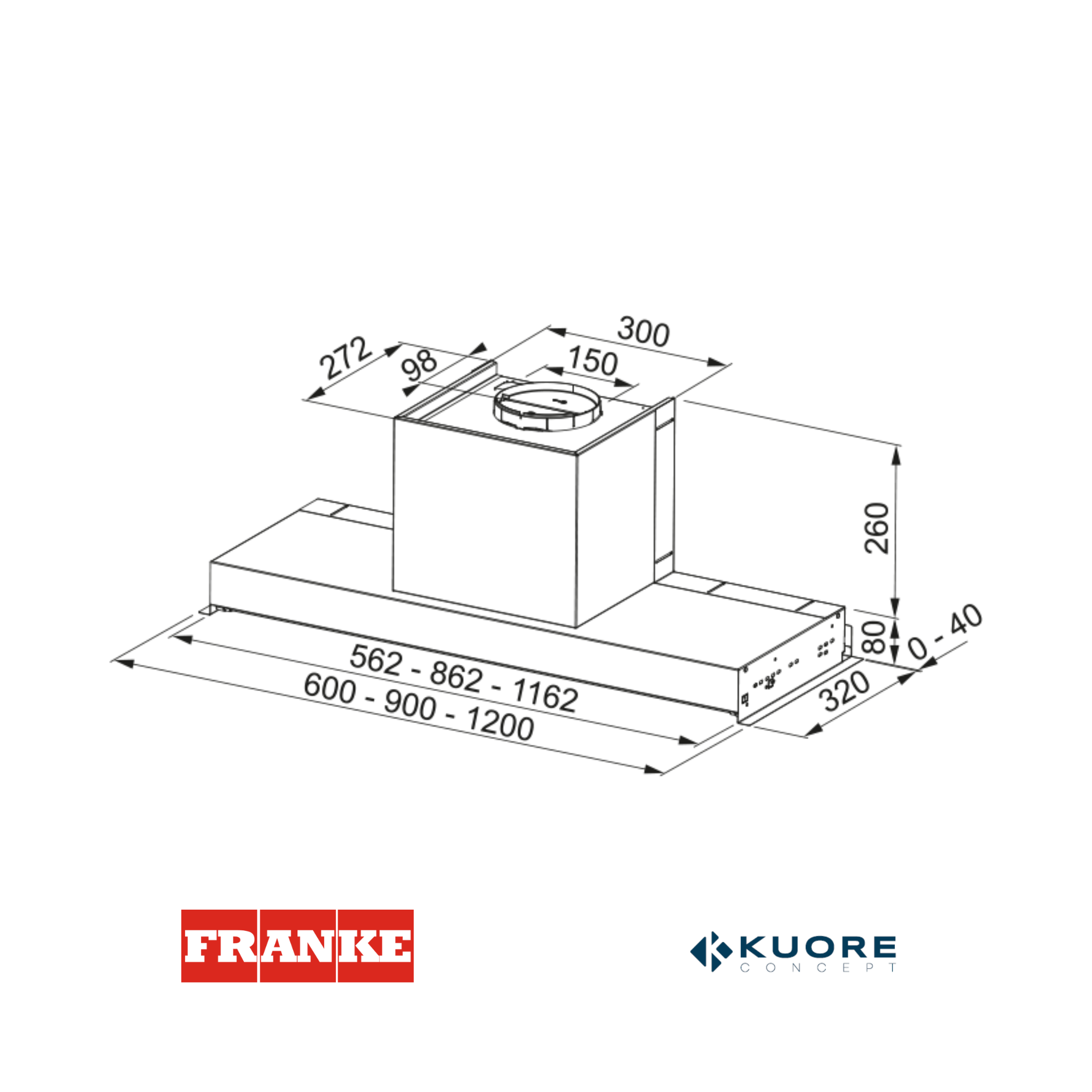 FRANKE- Extractor de mueble de 90cm - FST PLUS 908 X - 3050572834