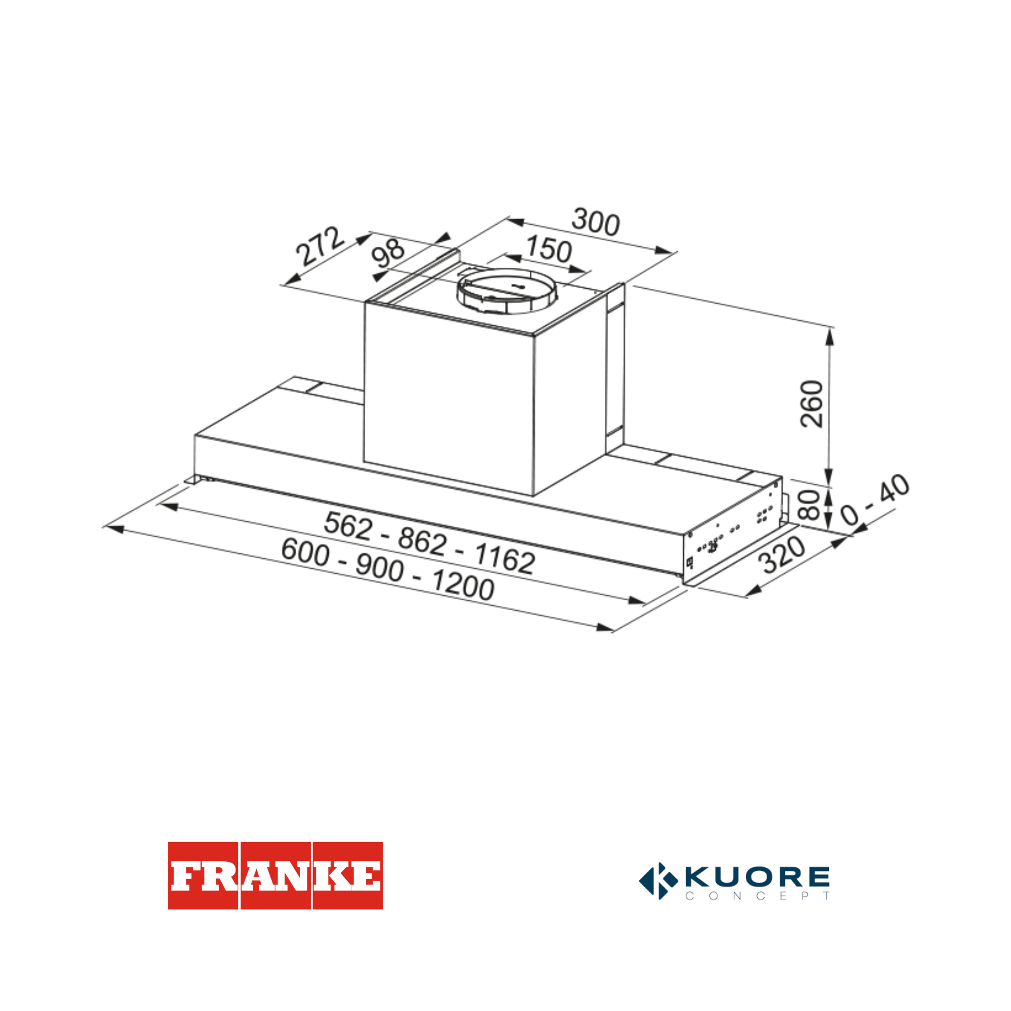 FRANKE - Extractor de mueble de 60cm - FST PLUS 608 X - 3050572835