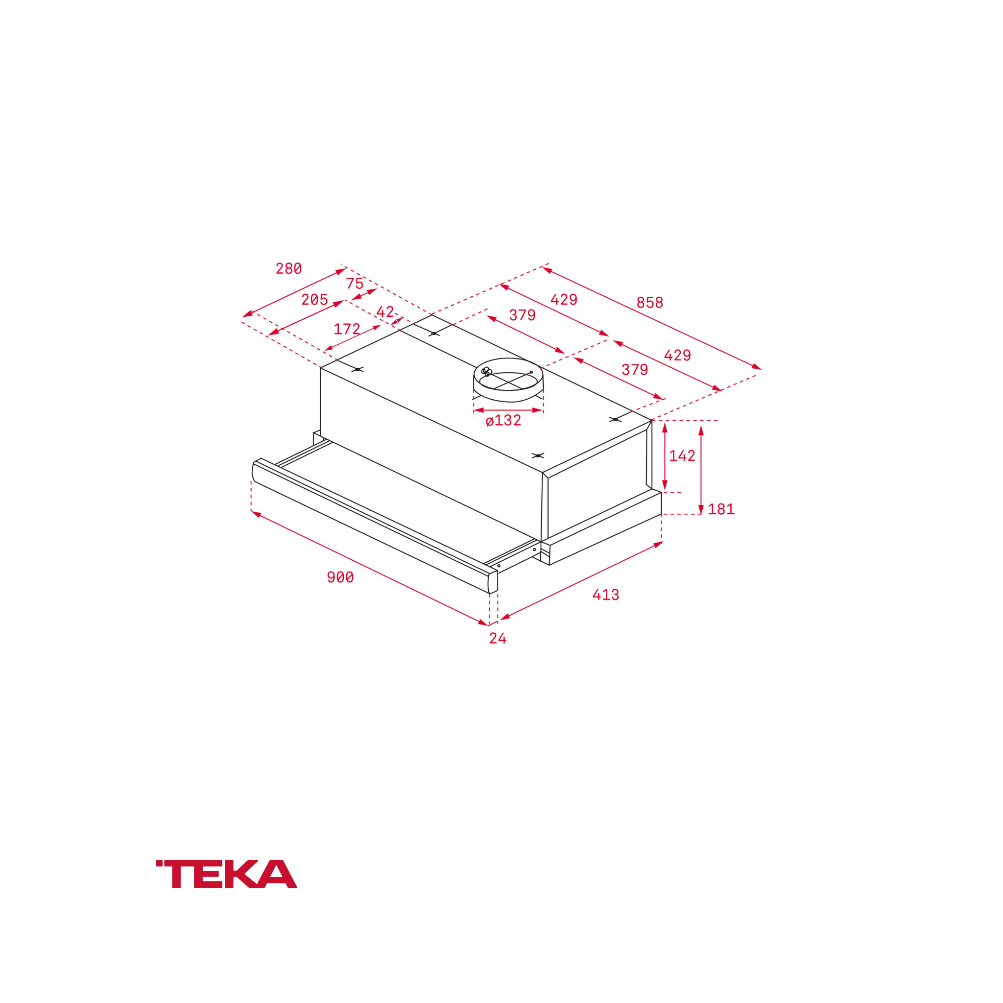 TEKA - Campana deslizable de empotre 90CM; TL 9310 - 40474391