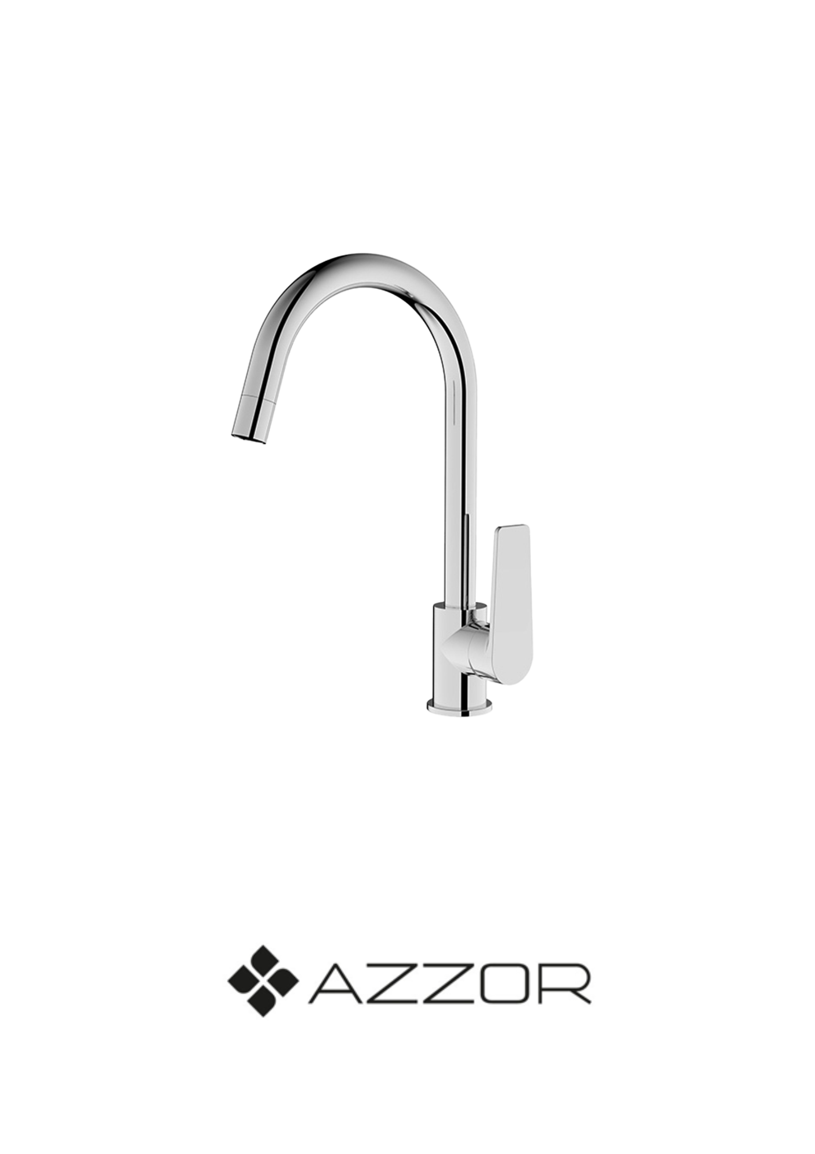 AZZOR - Griferia de cocina Azzor Arthur Cromo Brillante - AX-9000D