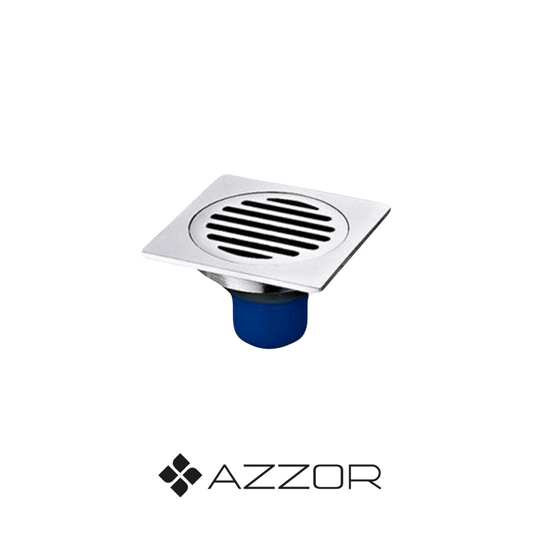 AZZOR - AXE78809A - Rejilla de piso Azzor cromado 8x8cm