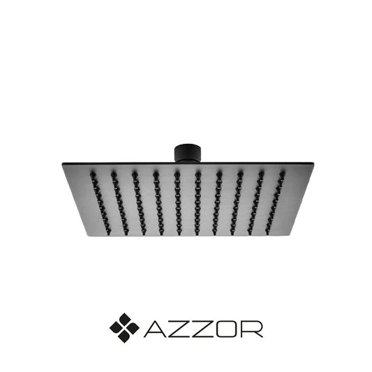 AZZOR - AXFLS8003-1825MB - Cabeza de ducha rectangular negro mate 18x25cm