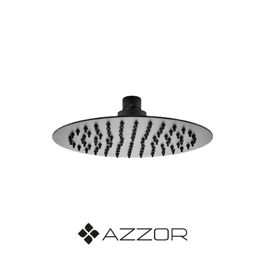 AZZOR - AXFLS8004-3045MB - Cabeza de ducha ovalada negro mate 22x34cm