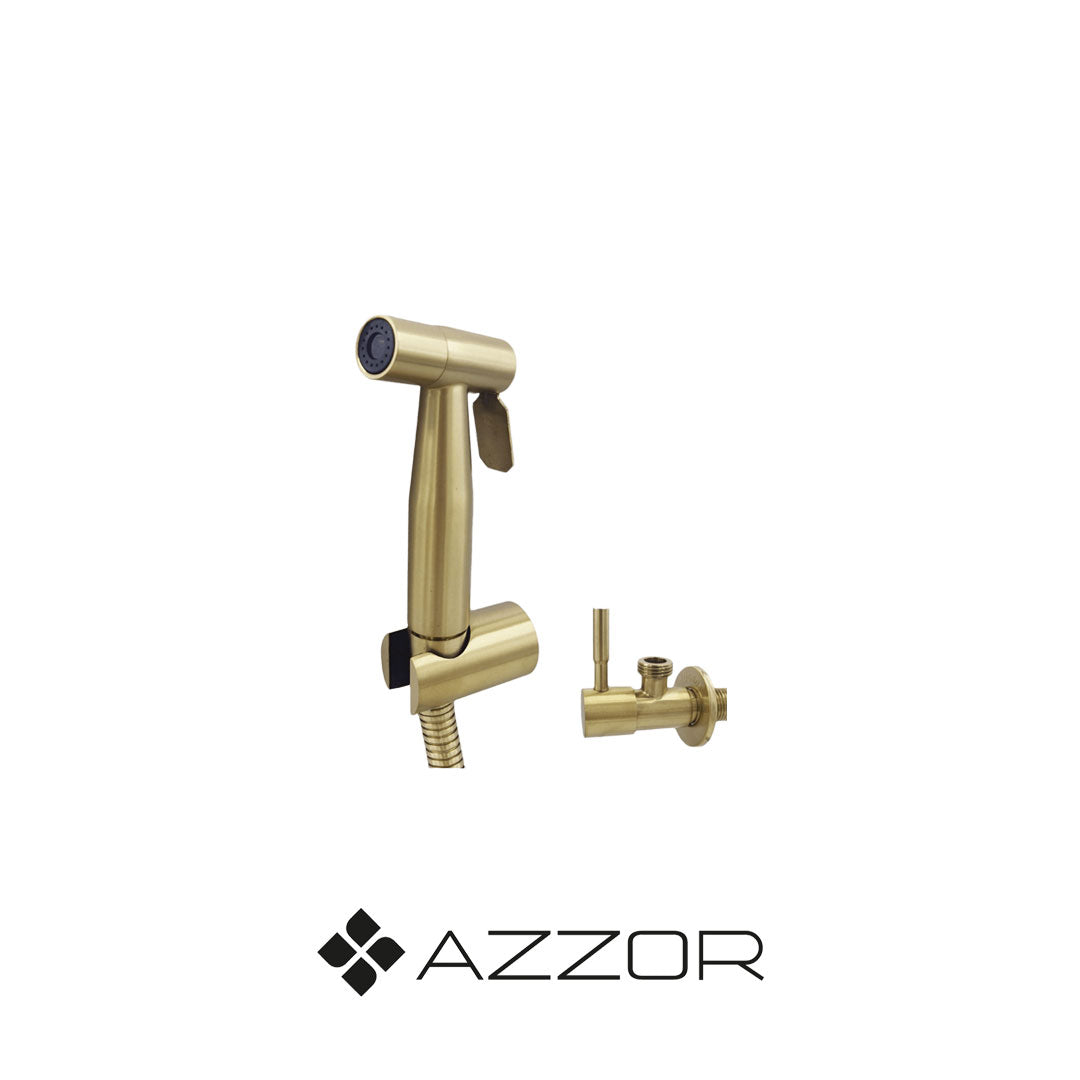 AZZOR - AZ-150501S-4BG - Ducha bidet con válvula Oro mate