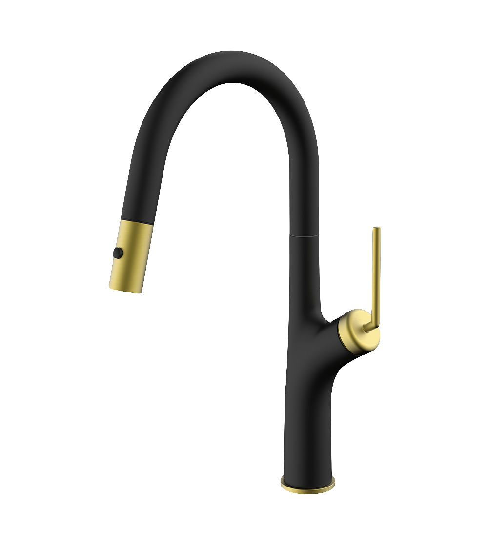 AZZOR - Grifería Azzor de cocina Carakto Negro / Oro Mate - AZZ-AZ59705B/SG-FP