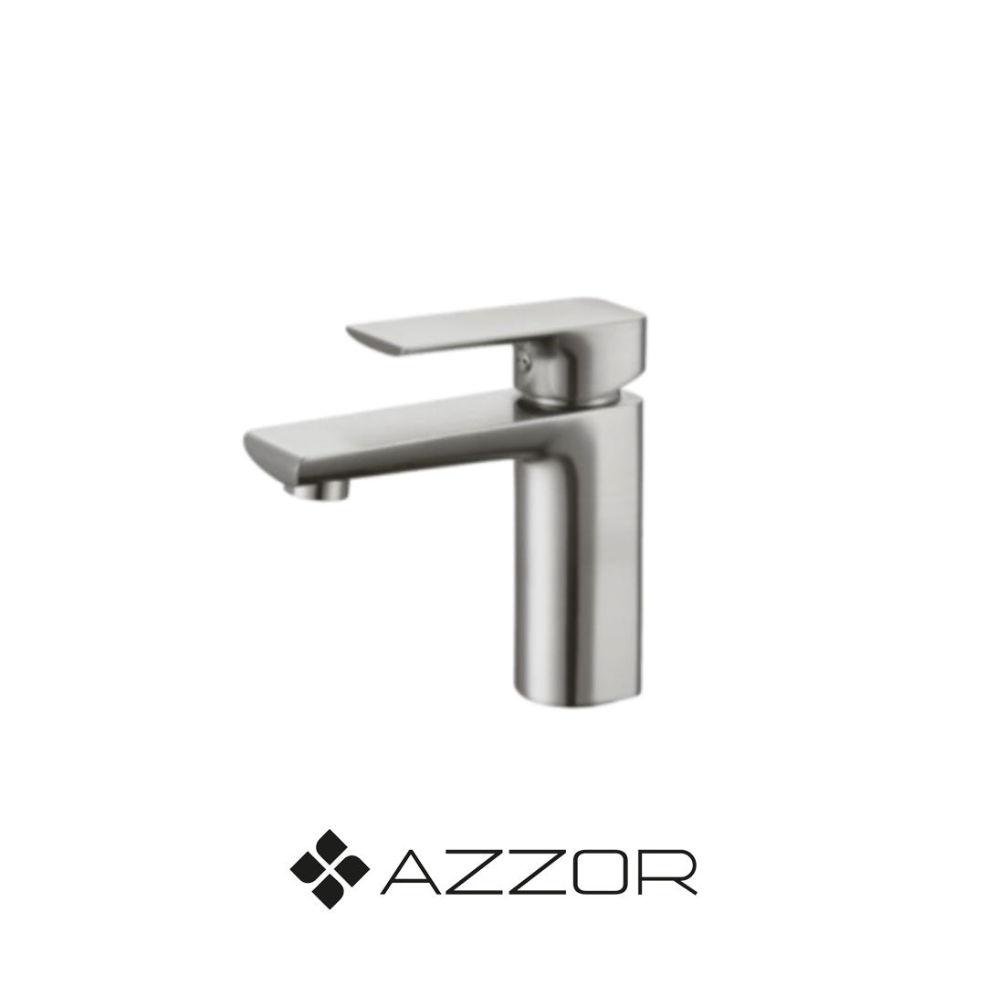 AZZOR - AZ73111N - Grifería Infiniti de caño bajo para lavamanos Satin nickel