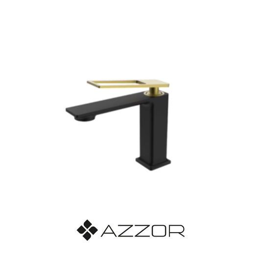 AZZOR - AZ76011B/SG-FP - Grifería Carakto de caño bajo para lavamanos