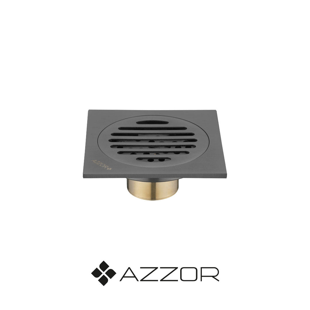 AZZOR - AZ8455GM- Gun Metal - Rejilla de piso  Azzor Infiniti 10x10cm