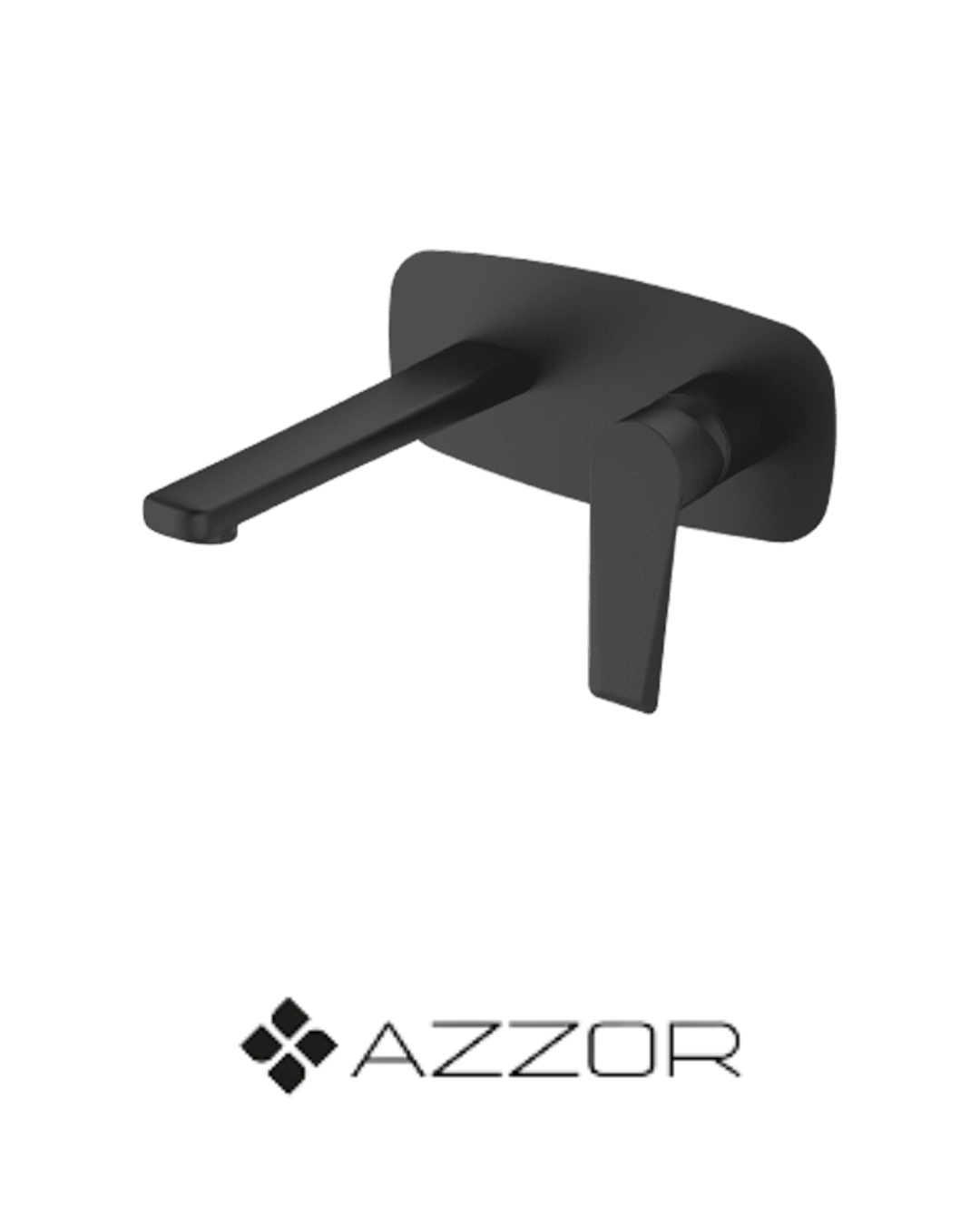 AZZOR - Grifería de Pared Azzor Arthur Mega Negro Mate - AZZ-AX-16493-B