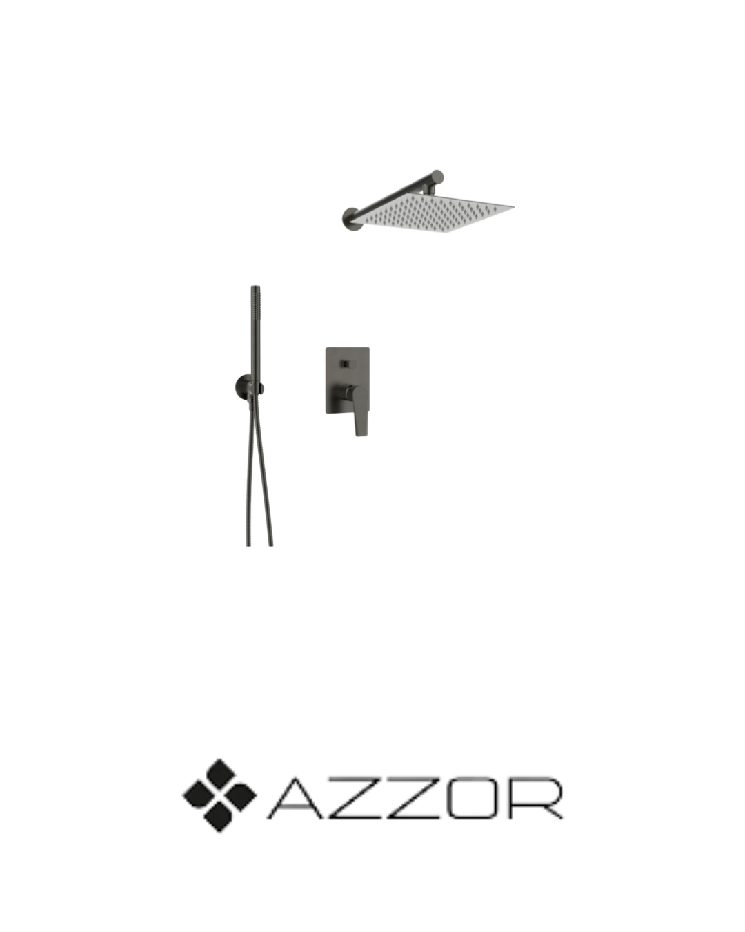 AZZOR - Juego de Ducha con Teleducha Azzor Arthur Mega Gunmetal - AZZ-AX-26968-GM