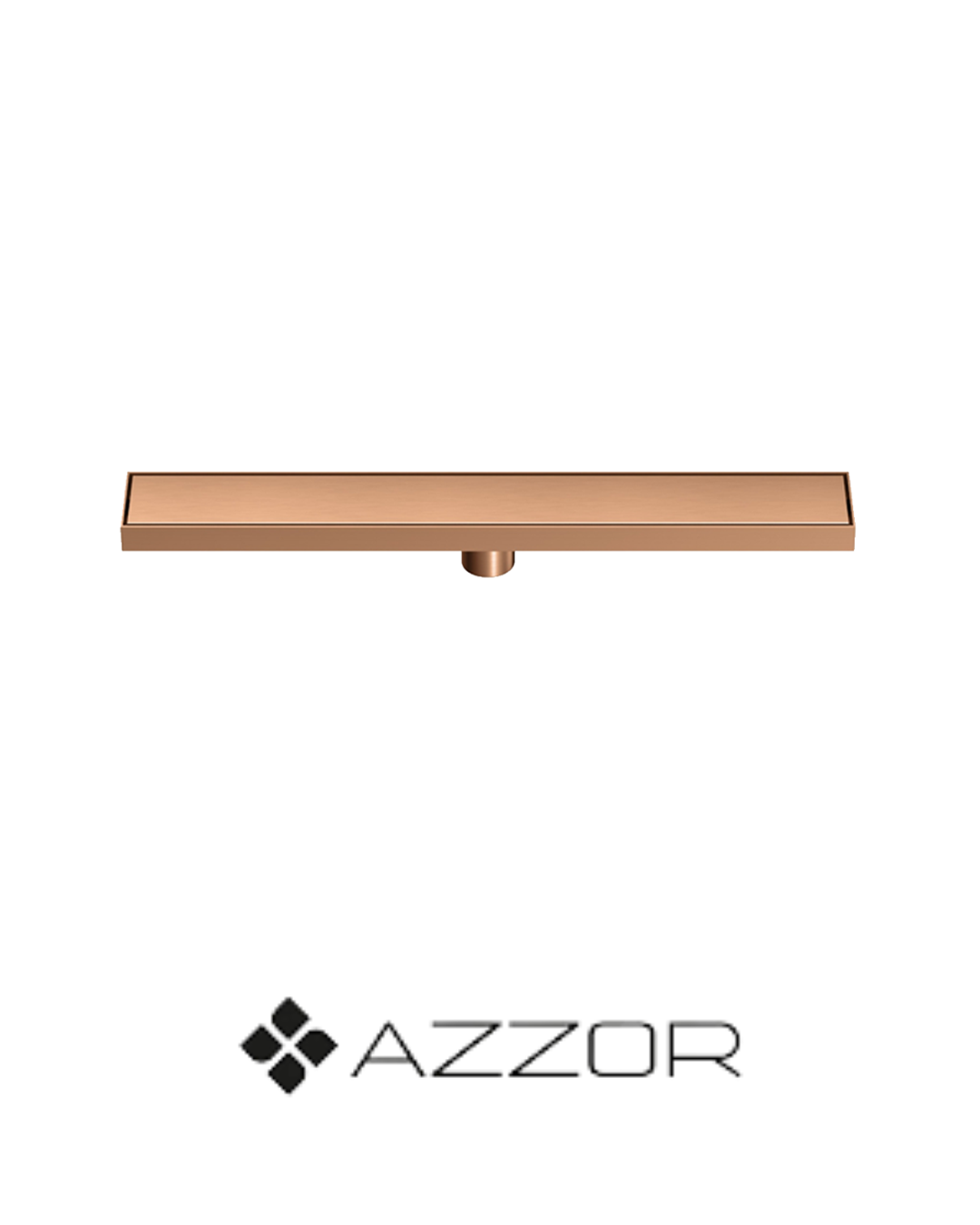 AZZOR - Rejilla Azzor decorativa de ducha 80cm Oro Rosa Mate (Incrustrada) - AZZ-AXE78818BRG-800