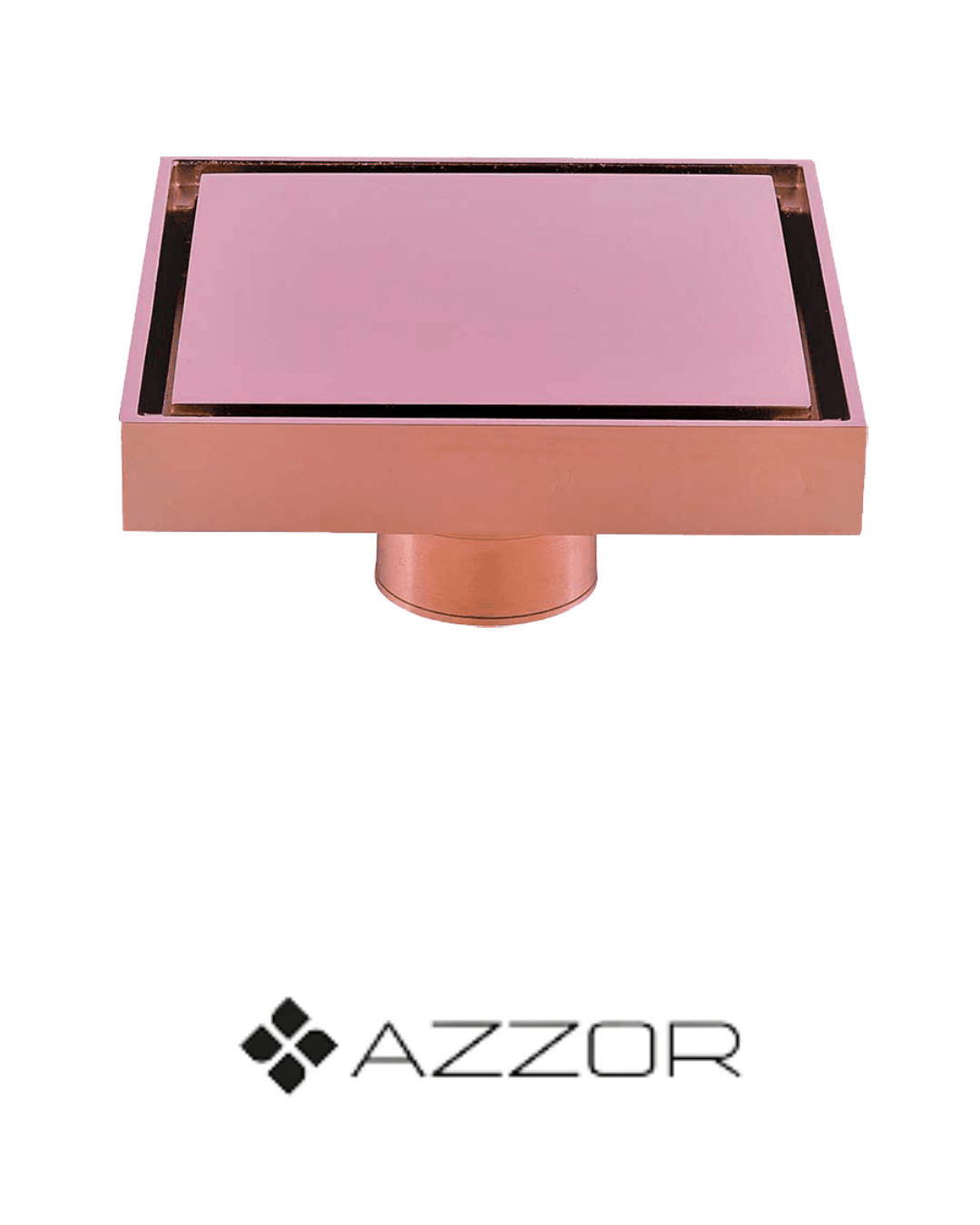 AZZOR - Rejilla Azzor de ducha Oro Rosa Mate 10x10 cm -  AZZ-AXEFD78835BRG