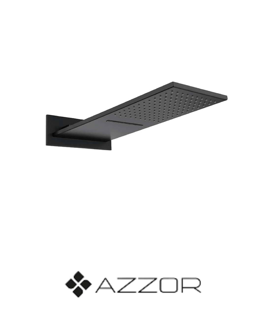 AZZOR - Cabeza Azzor Rectangular de 2 funciones Negro Mate - AZZ-AXESS016MB