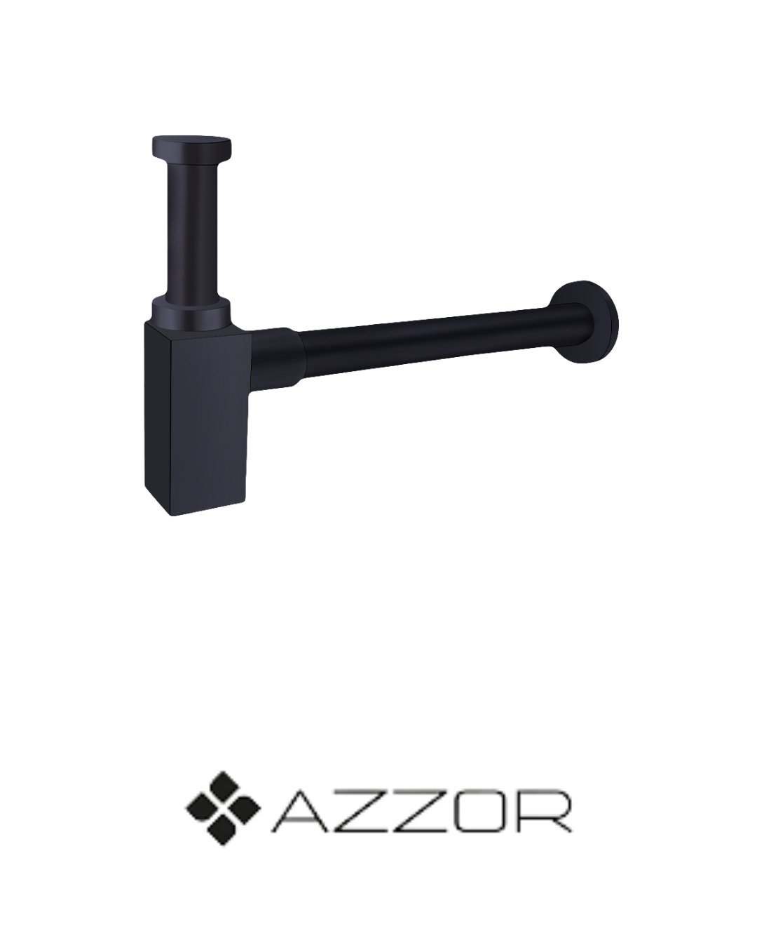 AZZOR - Sifón Azzor cuadrado Negro - AZZ-AXP8015MB