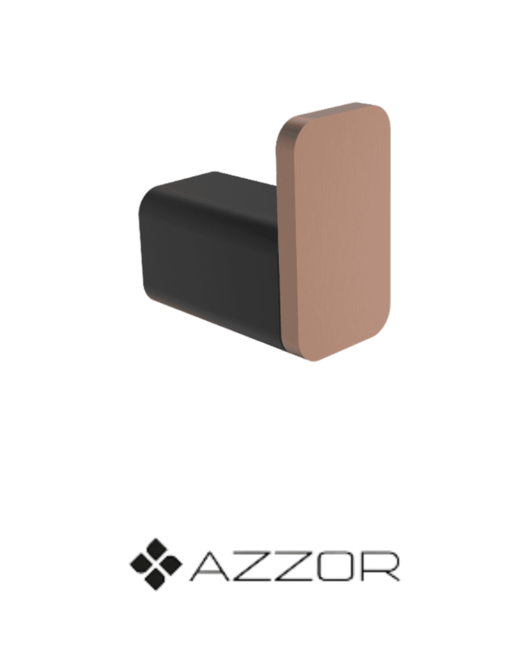 AZZOR - Perchero Azzor Carakto Negro / Oro Rosa Mate - AZZ-AZ18601B/SRG-FP