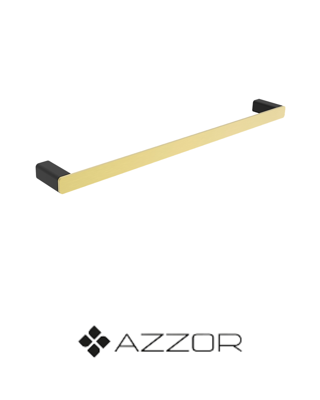 AZZOR - Toallero de barra Azzor Carakto Negro / Oro Mate - AZZ-AZ18609B/SG-FP