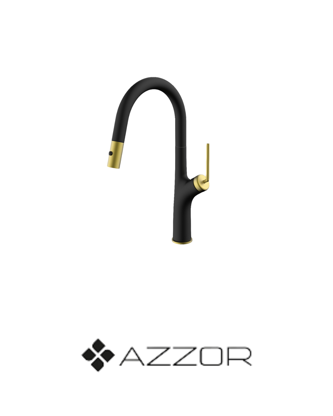 AZZOR - Grifería Azzor de cocina Carakto Negro / Oro Mate - AZZ-AZ59705B/SG-FP