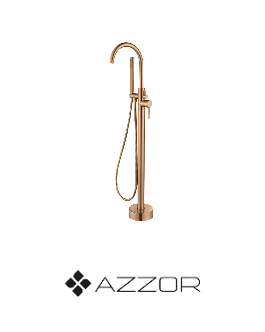 AZZOR - Grifería de tina Infiniti Oro Rosa Mate -  AZZ-AZ6001SRG-FP