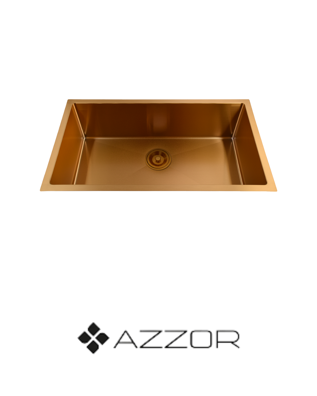 AZZOR - Lavaplatos Azzor Acero Inox 60x45 Oro Mate - AZZ-AZ6045-MG/C6MG