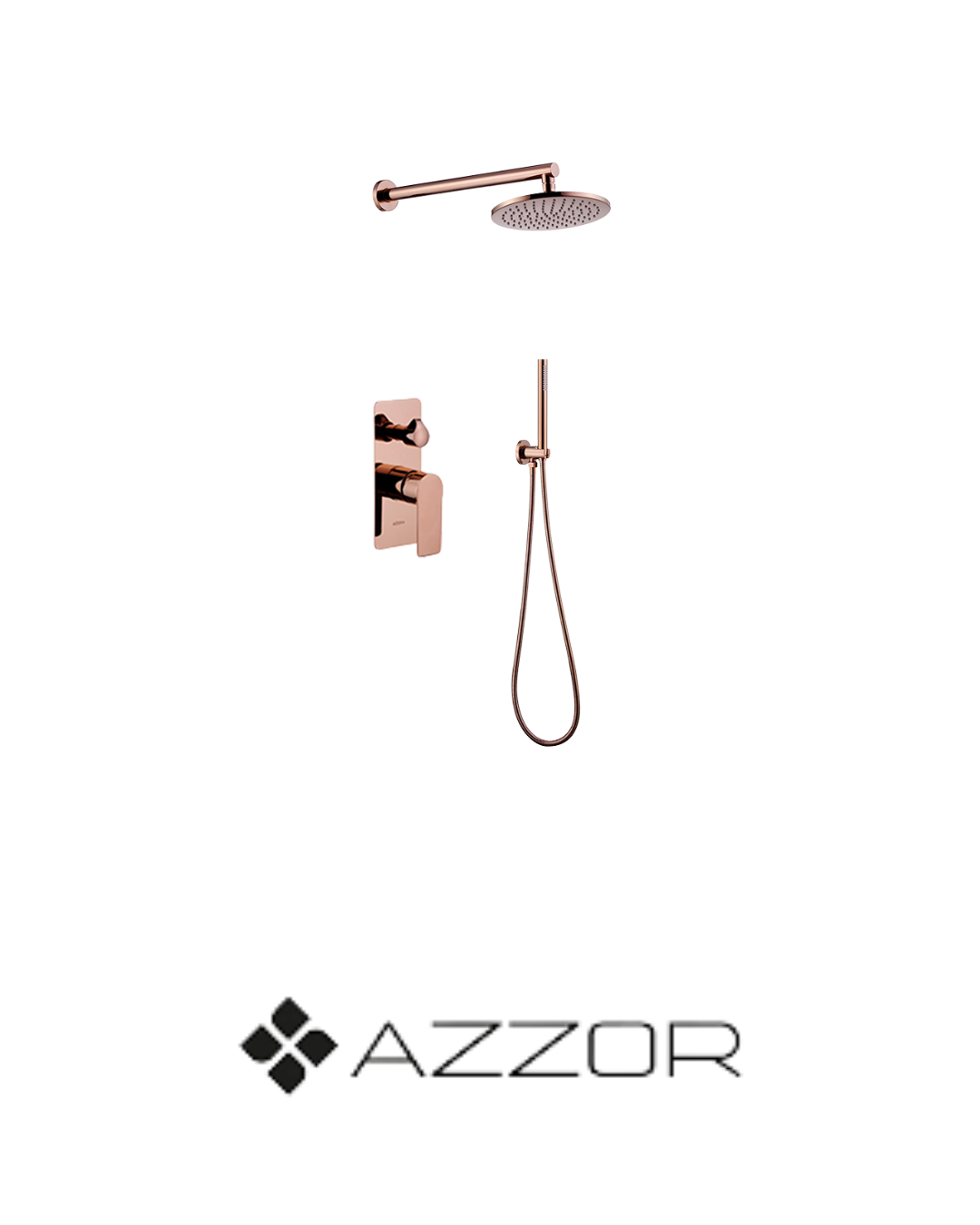 AZZOR - Jueg ducha Azzor Infiniti teleducha Oro Rosa - AZZ-AZ73052-2RG-12