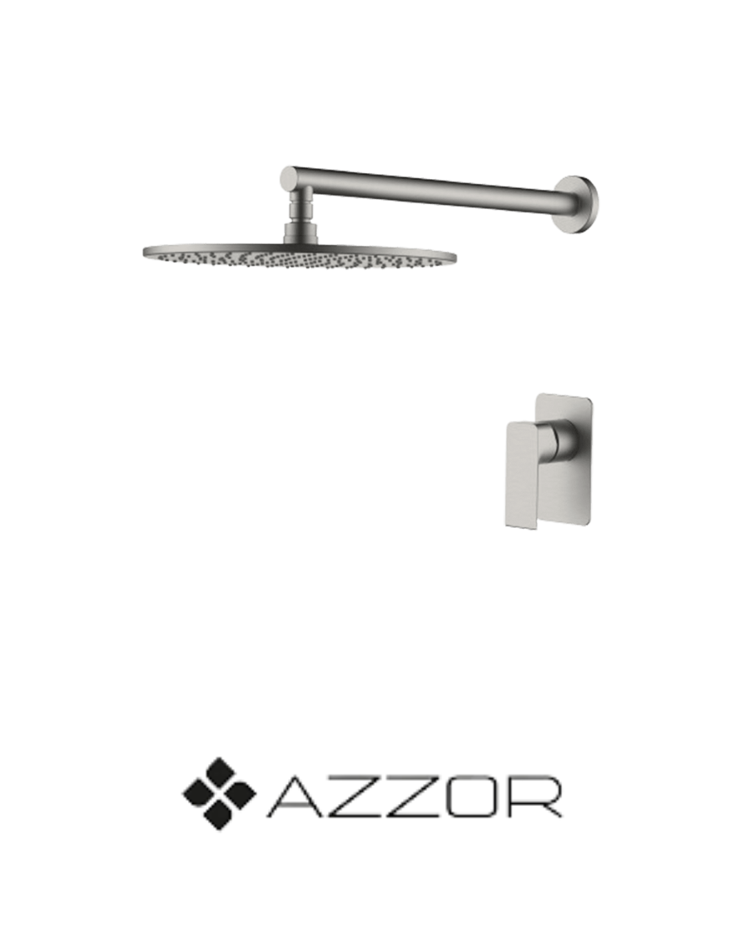 AZZOR - Juego de ducha sin desviador Azzor Satin Nickel - AZZ-AZ73153-B10N