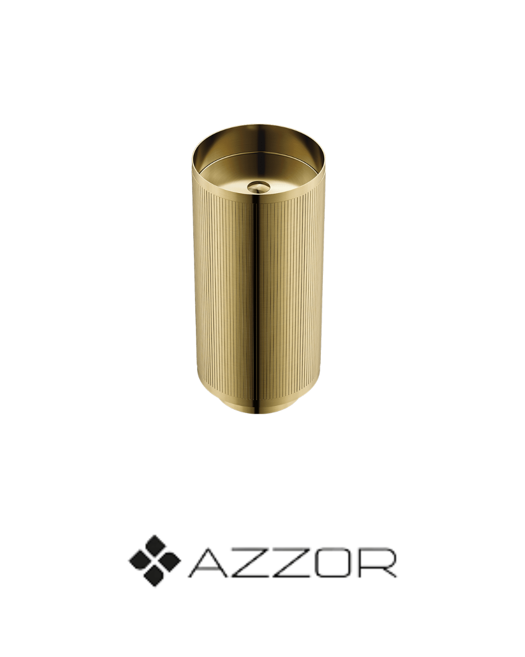 AZZOR - Pedestal Azzor en acero inoxidable Lines Oro Mate - AZZ-AZBC1821BG