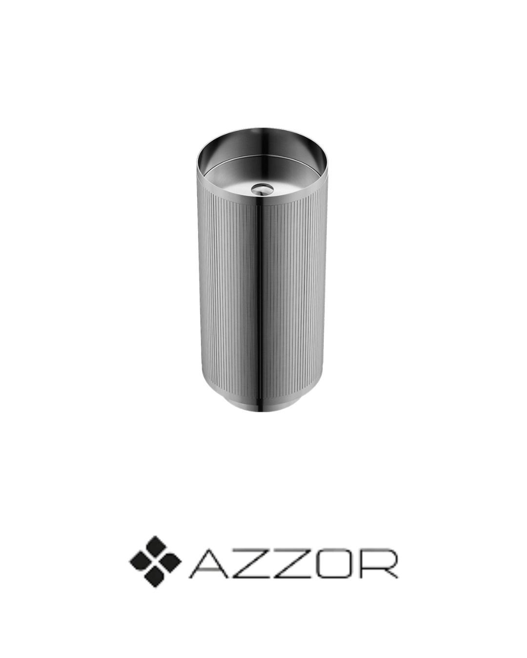 AZZOR - Pedestal Azzor en acero inoxidable Lines Satin Nickel - AZZ-AZBC1821BS