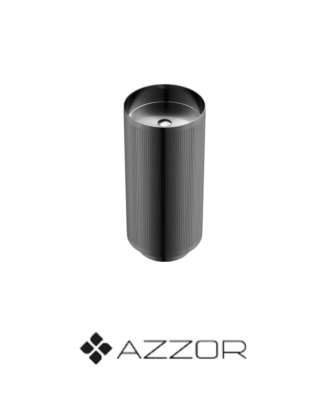 AZZOR - Pedestal Azzor en acero inoxidable Lines Gunmetal - AZZ-AZBC1821GM