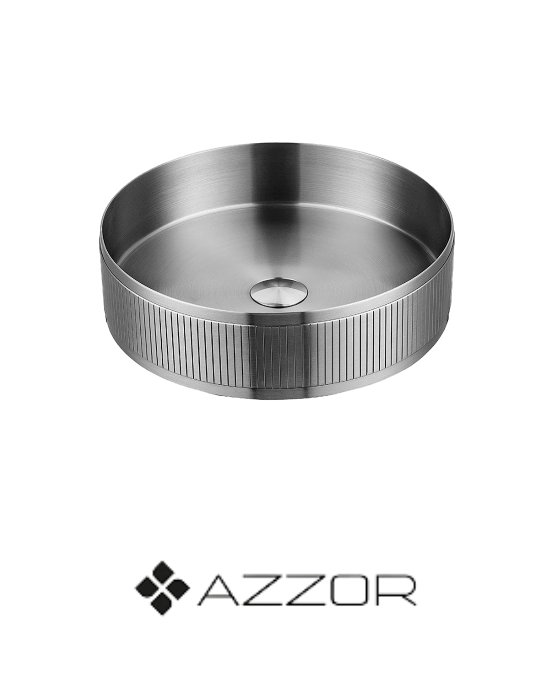 AZZOR - Lavamanos Azzor acero inoxidable Lines Satin Nickel - AZZ-AZBC8610BS