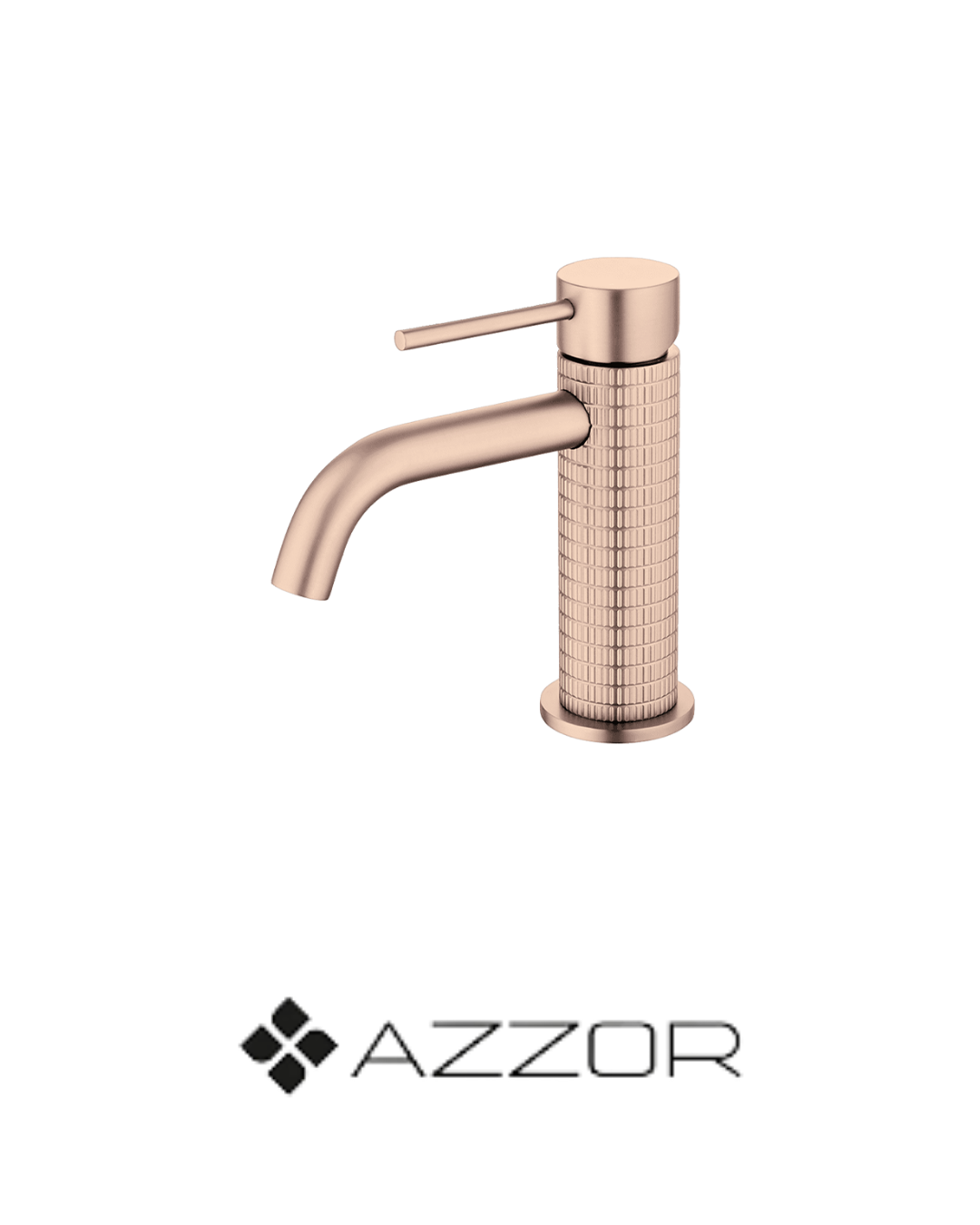 AZZOR - Monocontrol caño bajo Azzor Diamanto Oro Rosa Mate - AZZ-B06401361BRG