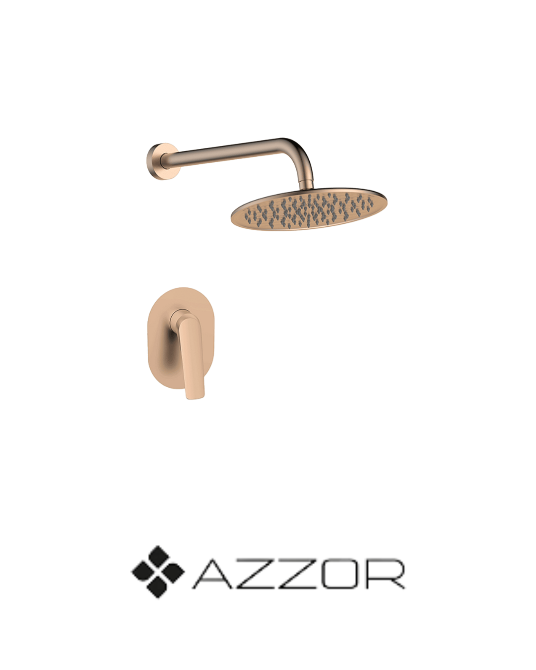 AZZOR - Juego de ducha sencillo Azzor Vita Oro Rosa Mate - AZZ-SO050H21361BRG