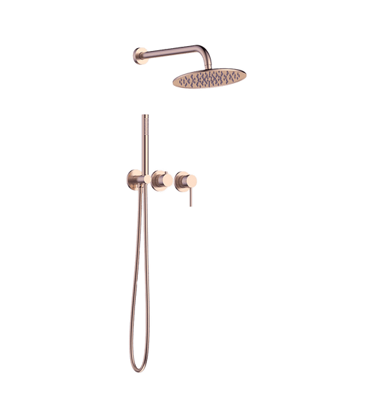 AZZOR - Juego de ducha con teleducha Azzor Diamanto Oro Rosa Mate - AZZ-SO064B22361BRG