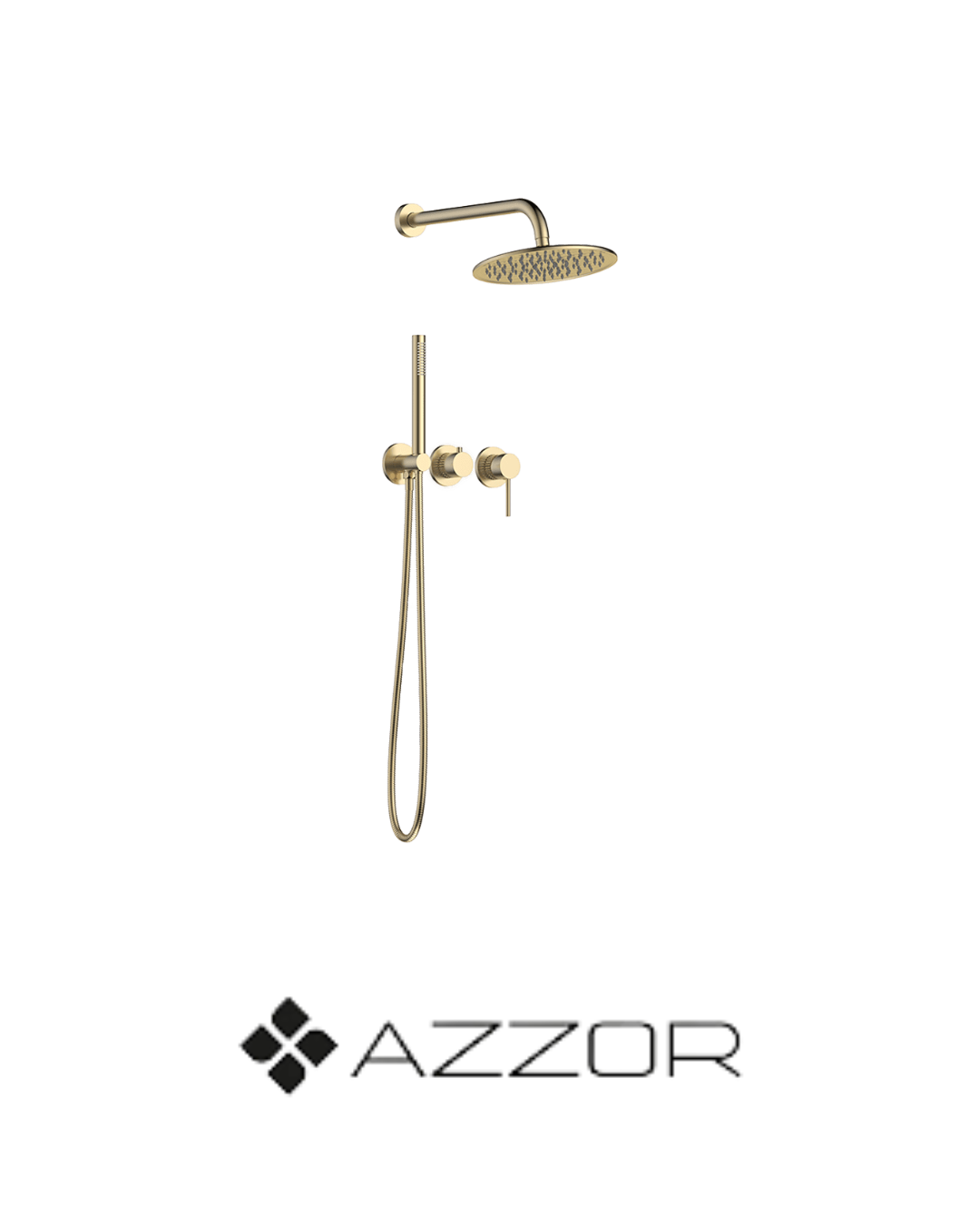 AZZOR - Juego de ducha con teleducha Azzor Diamanto Oro Mate - AZZ-SO064B22431BG