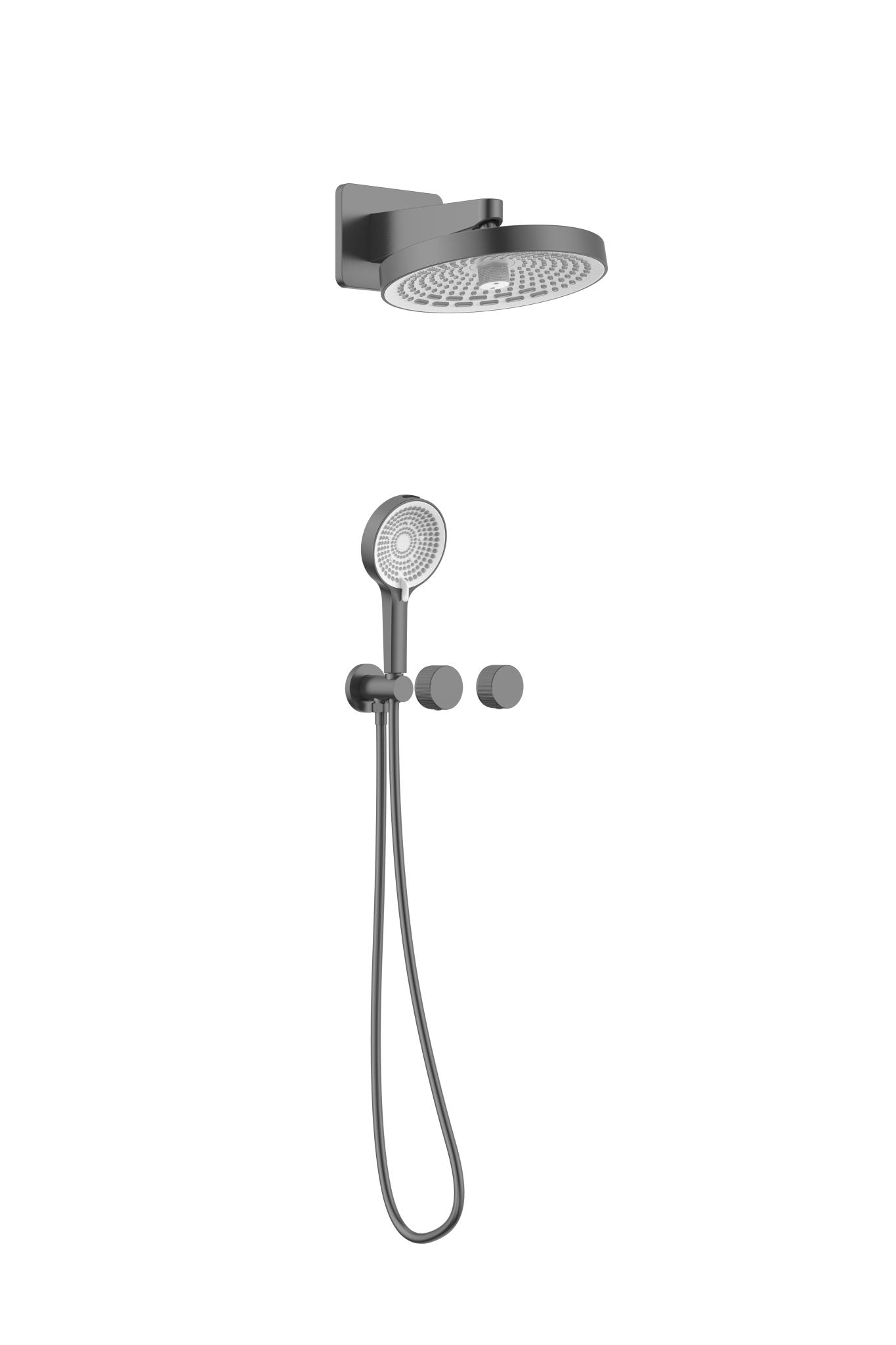 AZZOR - Juego De Ducha Con Teleducha Azzor Lines Gunmetal - AZZ -SO1012A22451-1-GM